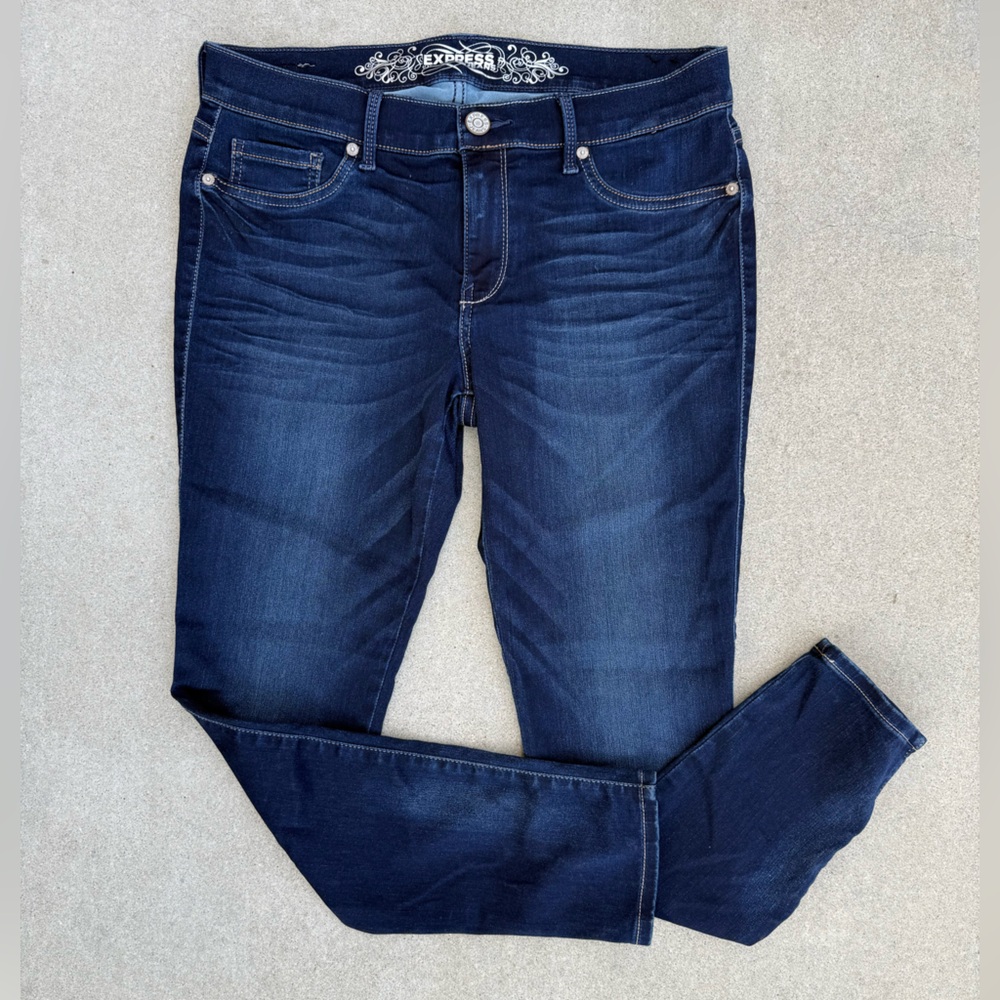 Express Women’s Mid Rise Denim Leggings (Size 10S)